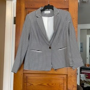 Black and white stripped Calvin Klein Blazer